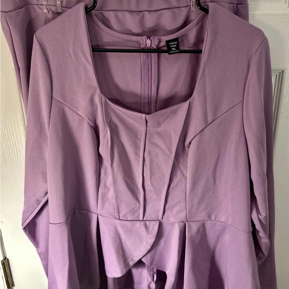 SHEIN Purple Zip-Up Top